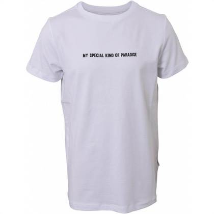 Hound T-shirt i hvid med tropisk billede